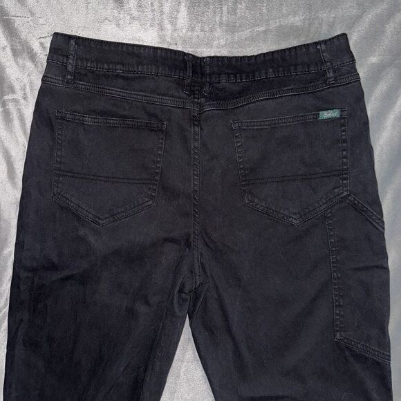 Woolrich Mens 36x30 Denim Pants Utility Straight Stretch Workwear Black Jeans - Picture 7 of 7